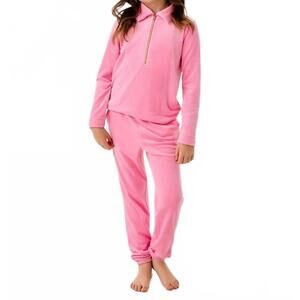 NEW LILLY PULITZER mini mallie velour pant in confetti pink